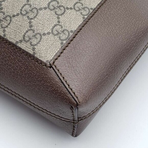 GUCCI Ophidia Brown Canvas Shoulder Bag 735-070624 - Picture 11 of 15